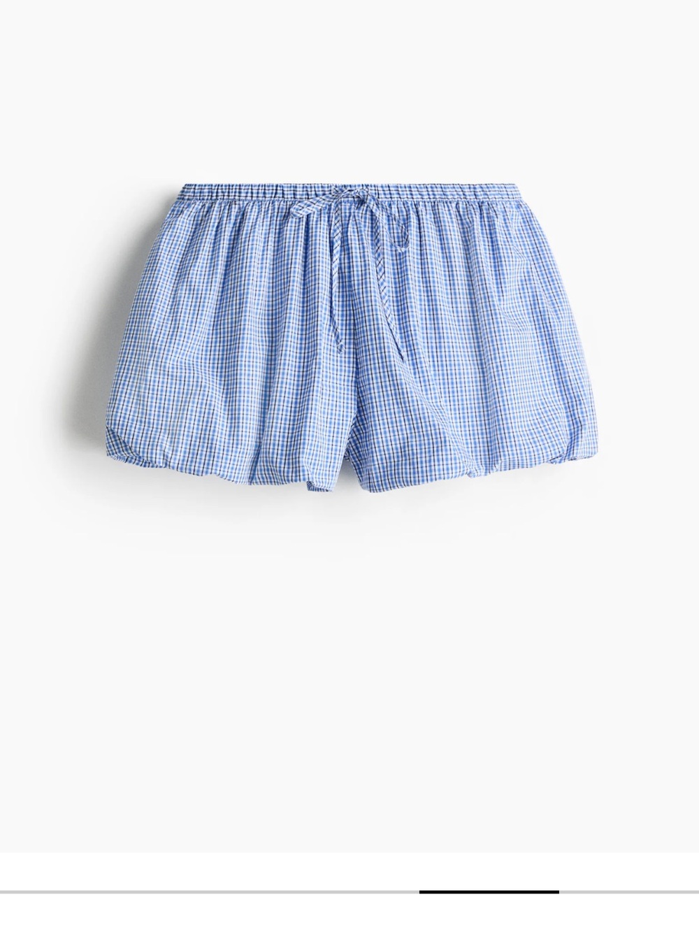 H&M blue plaid balloon leg shorts